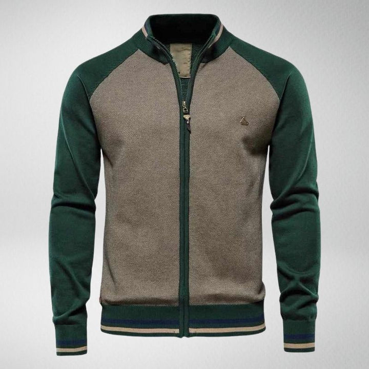 ConnorsVest | Striped Knit Cardigan for Men-Dark Green-XS-State of Style