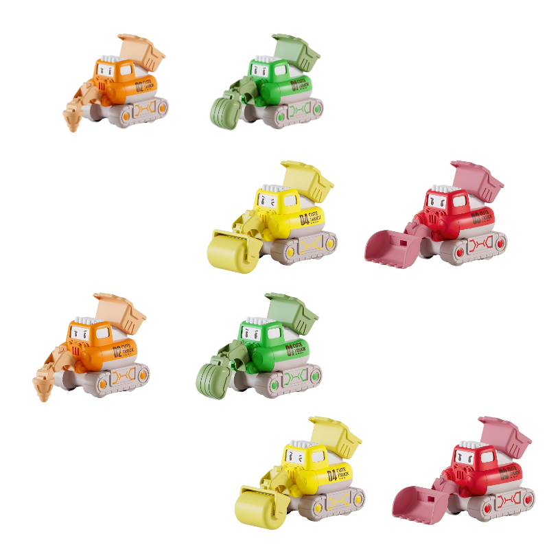 Construction Vehicle Playset for Kids – MiniBuilders-8 Pack-State of Style