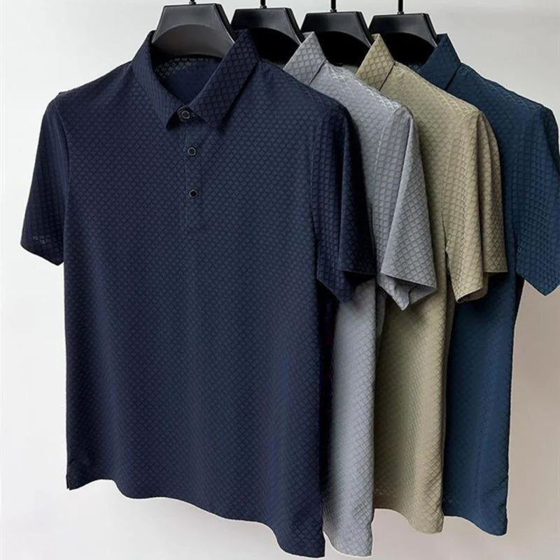 Contour Casual Polo Shirt | Comfortable Men's Top-Imperial Blue-S-State of Style