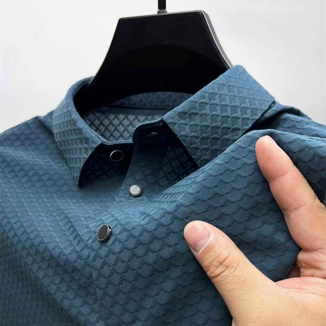 Contour Casual Polo Shirt | Comfortable Men's Top-Imperial Blue-S-State of Style