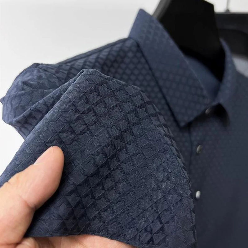 Contour Casual Polo Shirt | Comfortable Men's Top-Imperial Blue-S-State of Style