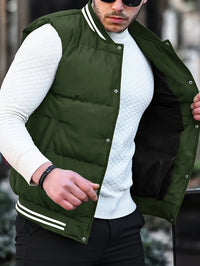Contrast Colour Striped Vest – Noah-Army Green-XS-State of Style