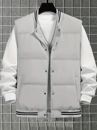 Contrast Colour Striped Vest – Noah-Light Grey-XS-State of Style