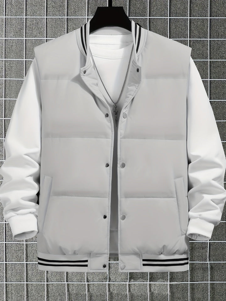 Contrast Colour Striped Vest – Noah-Light Grey-XS-State of Style