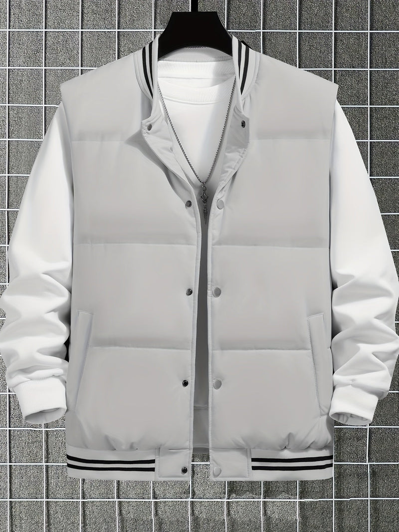 Contrast Colour Striped Vest – Noah-Light Grey-XS-State of Style