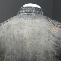 Cool Denim Jacket for Men - Rafael-Denim with Flag-S-State of Style