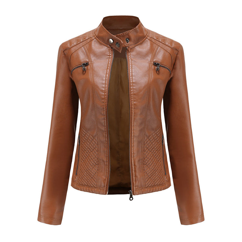 Cool Leather Ladies Jacket - Nova-Brown-XS-State of Style