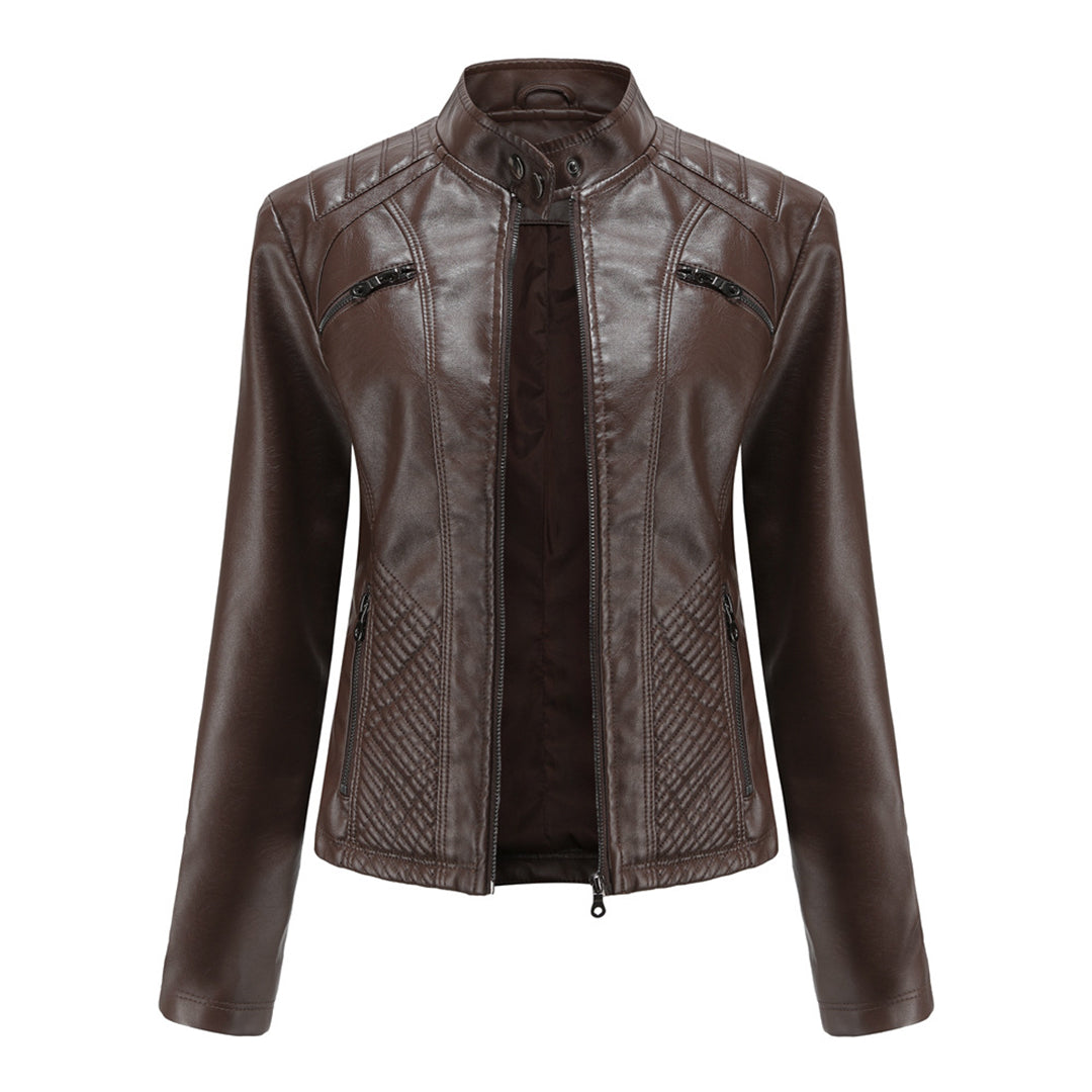 Cool Leather Ladies Jacket - Nova-Dark brown-XS-State of Style