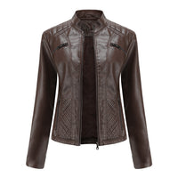 Cool Leather Ladies Jacket - Nova-Dark brown-XS-State of Style