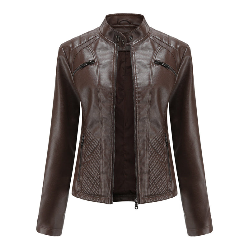 Cool Leather Ladies Jacket - Nova-Dark brown-XS-State of Style