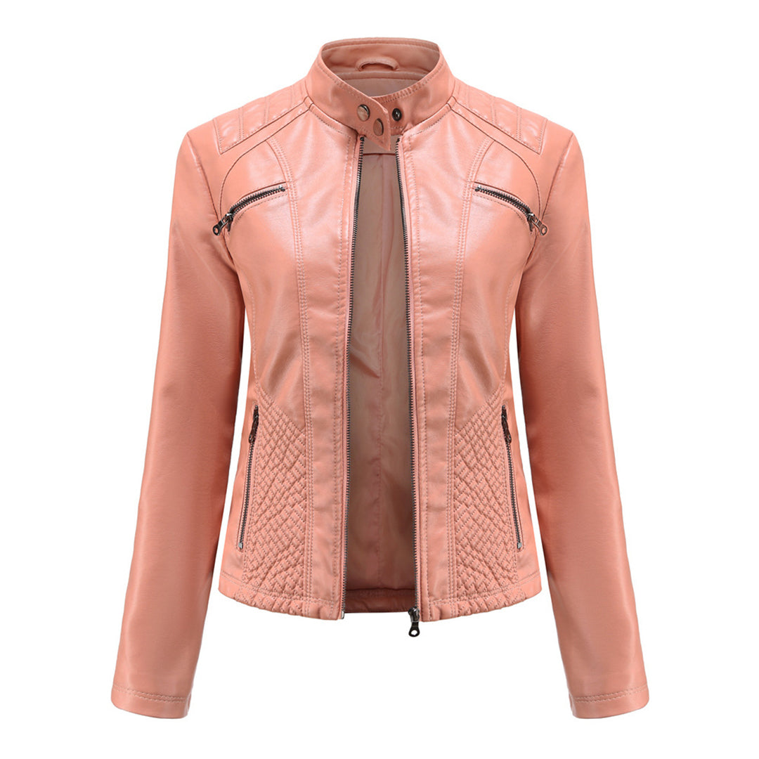Cool Leather Ladies Jacket - Nova-Pink-XS-State of Style