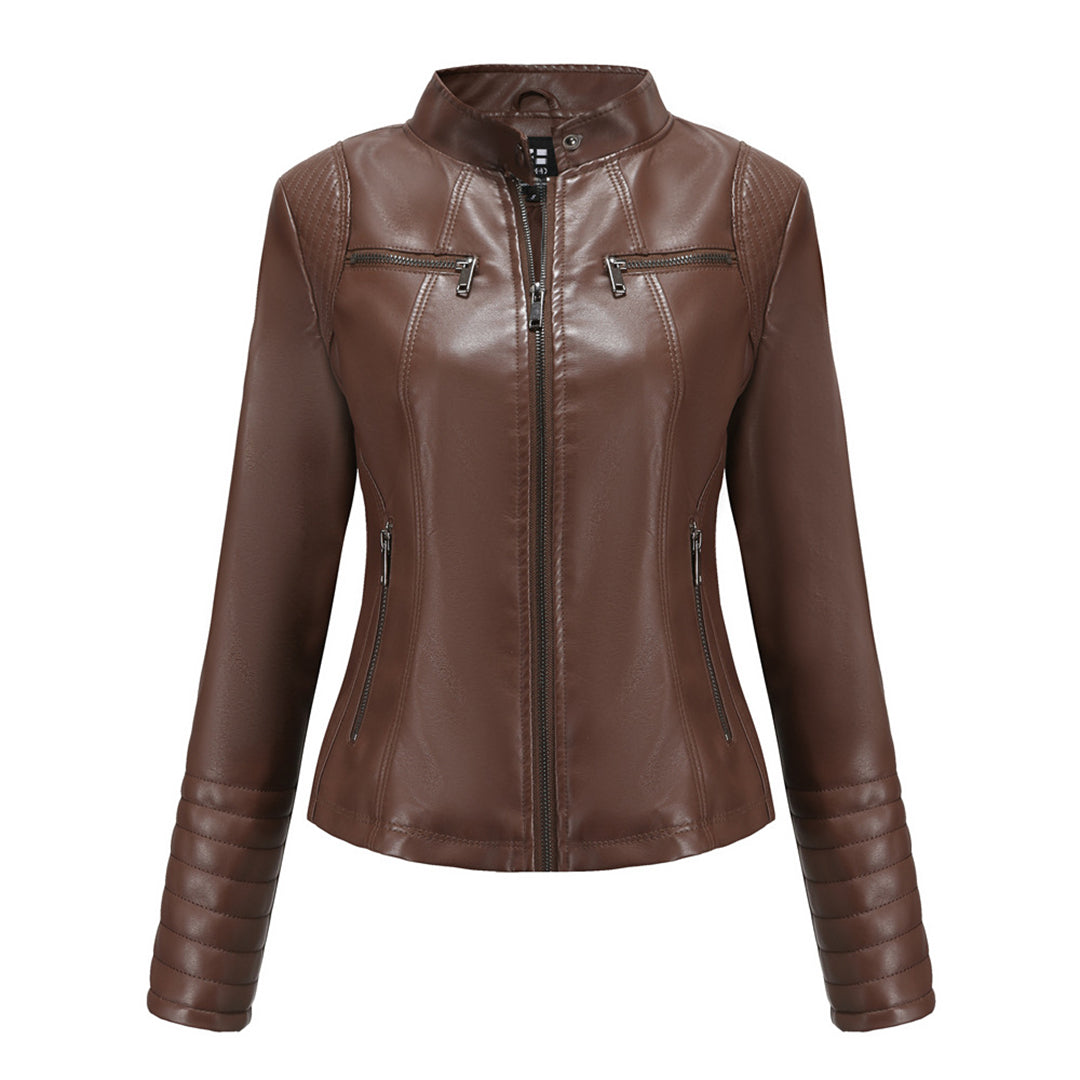 Cool Leather Women's Jacket – Elin-Dark brown-XS-State of Style