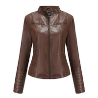 Cool Leather Women's Jacket – Elin-Dark brown-XS-State of Style
