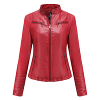 Cool Leather Women's Jacket – Elin-Red-XS-State of Style