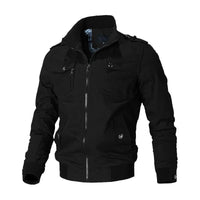 Cool Men's Bomber Jacket - Aiden-Black-M-State of Style