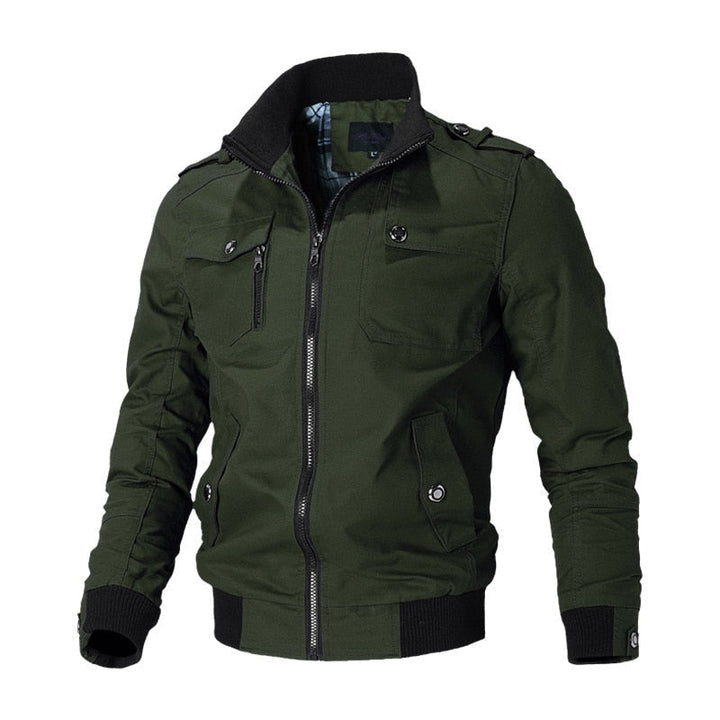 Cool Men's Bomber Jacket - Aiden-Green-M-State of Style