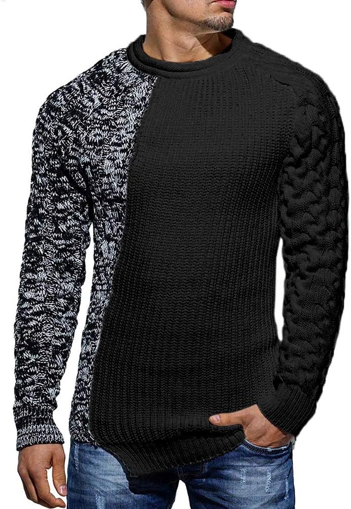 Cool Men's Sweater - Damian-Black Grey-M-State of Style