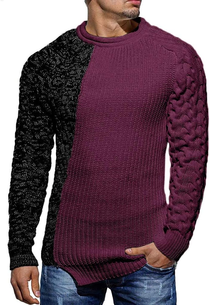 Cool Men's Sweater - Damian-Bordeaux Grey-M-State of Style
