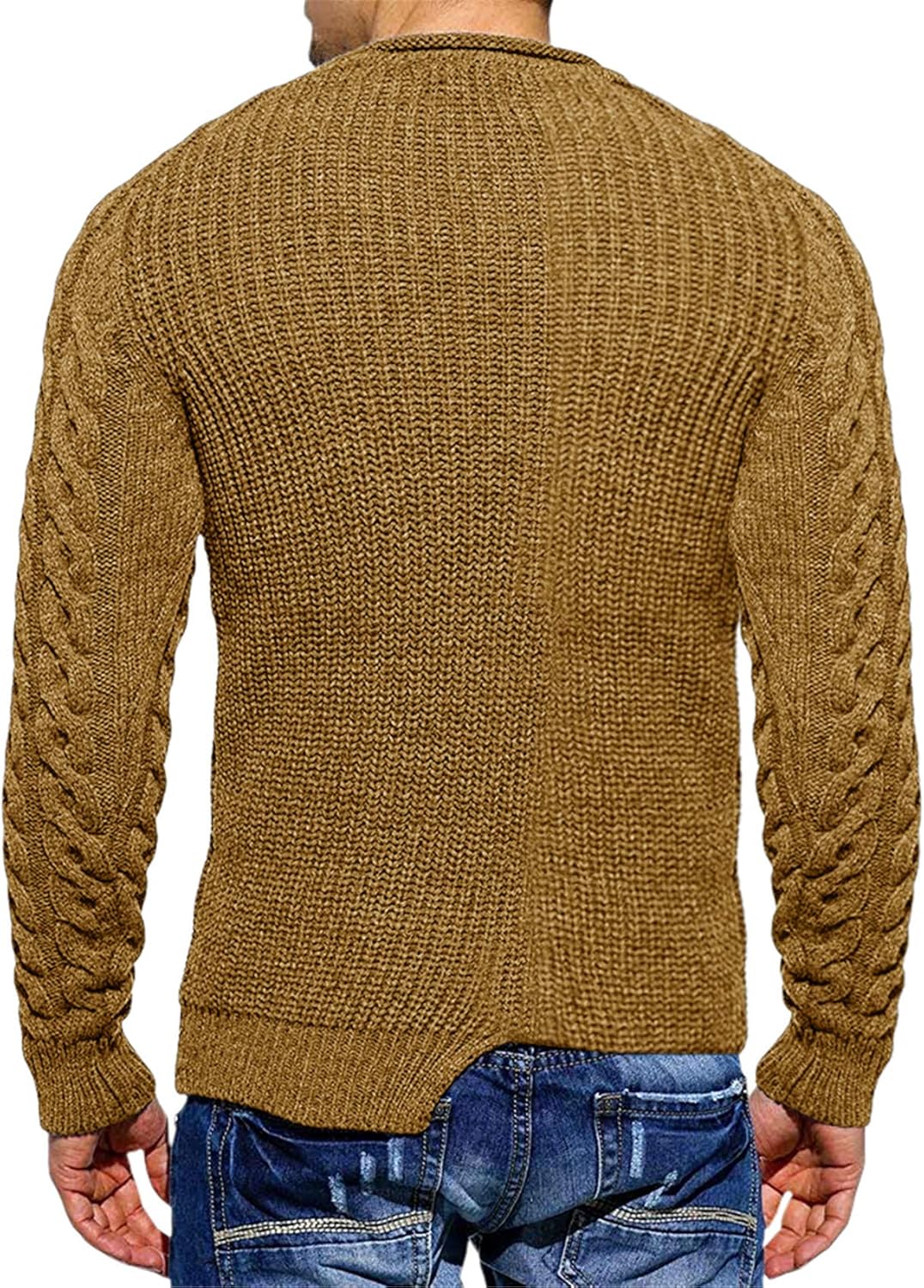 Cool Men's Sweater - Damian-White Grey-M-State of Style