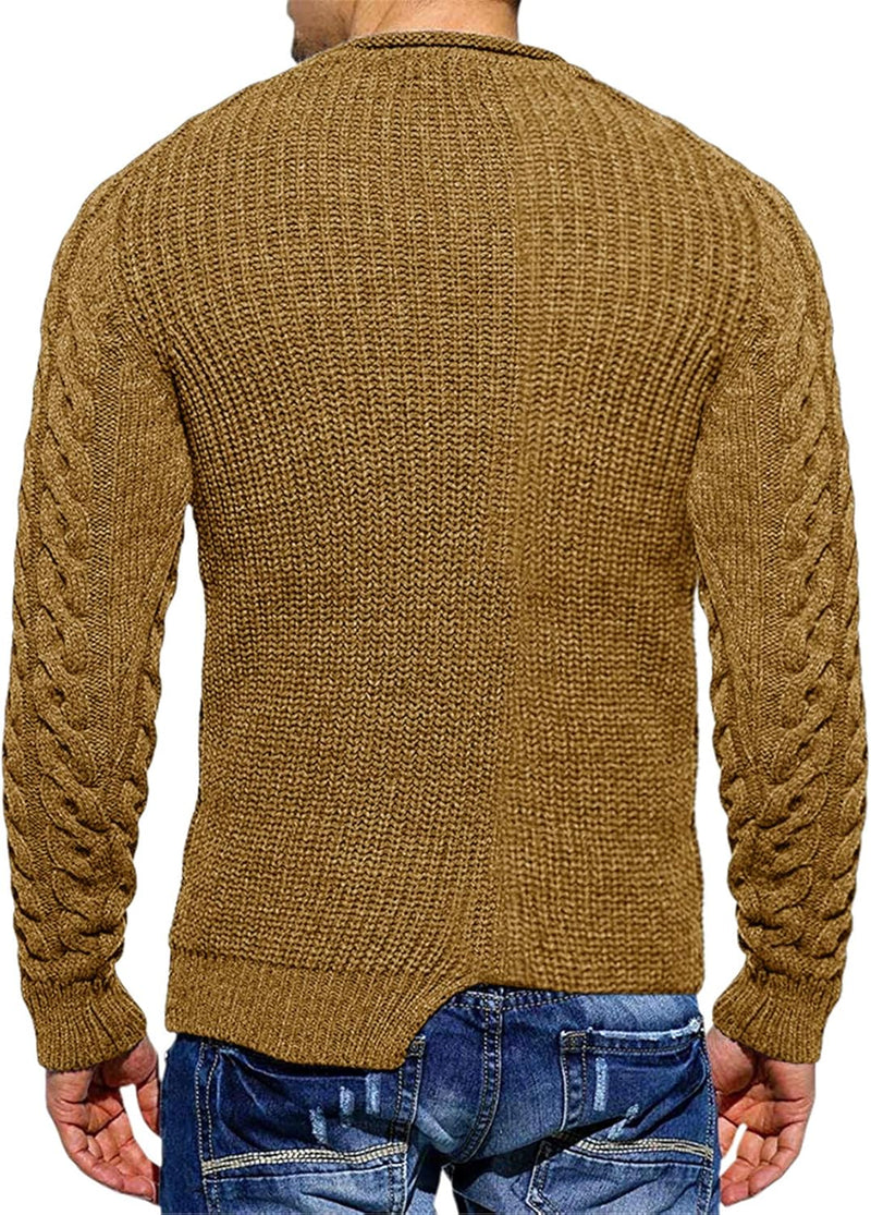 Cool Men's Sweater - Damian-White Grey-M-State of Style