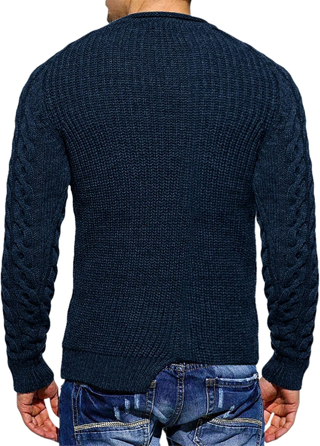 Cool Men's Sweater - Damian-White Grey-M-State of Style
