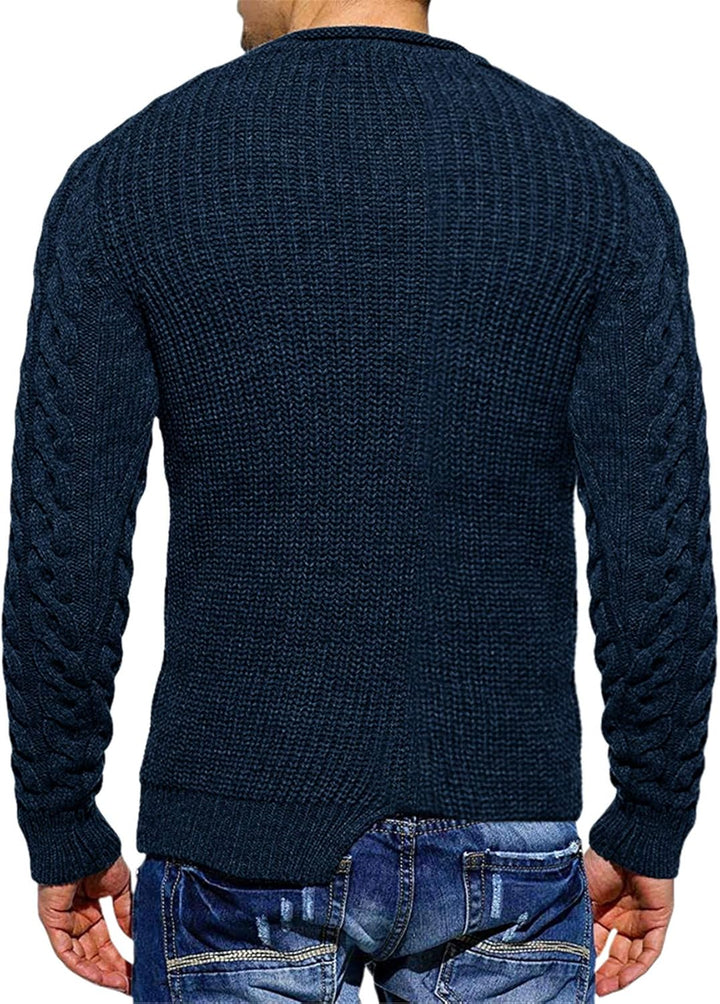 Cool Men's Sweater - Damian-White Grey-M-State of Style