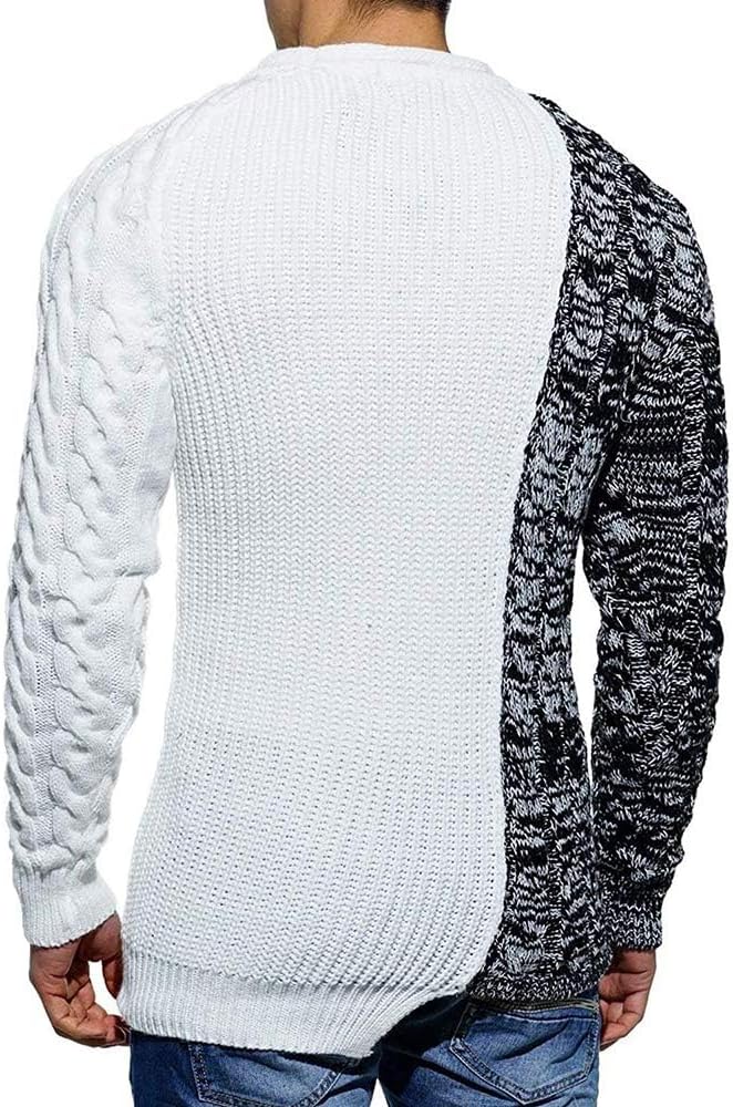 Cool Men's Sweater - Damian-White Grey-M-State of Style
