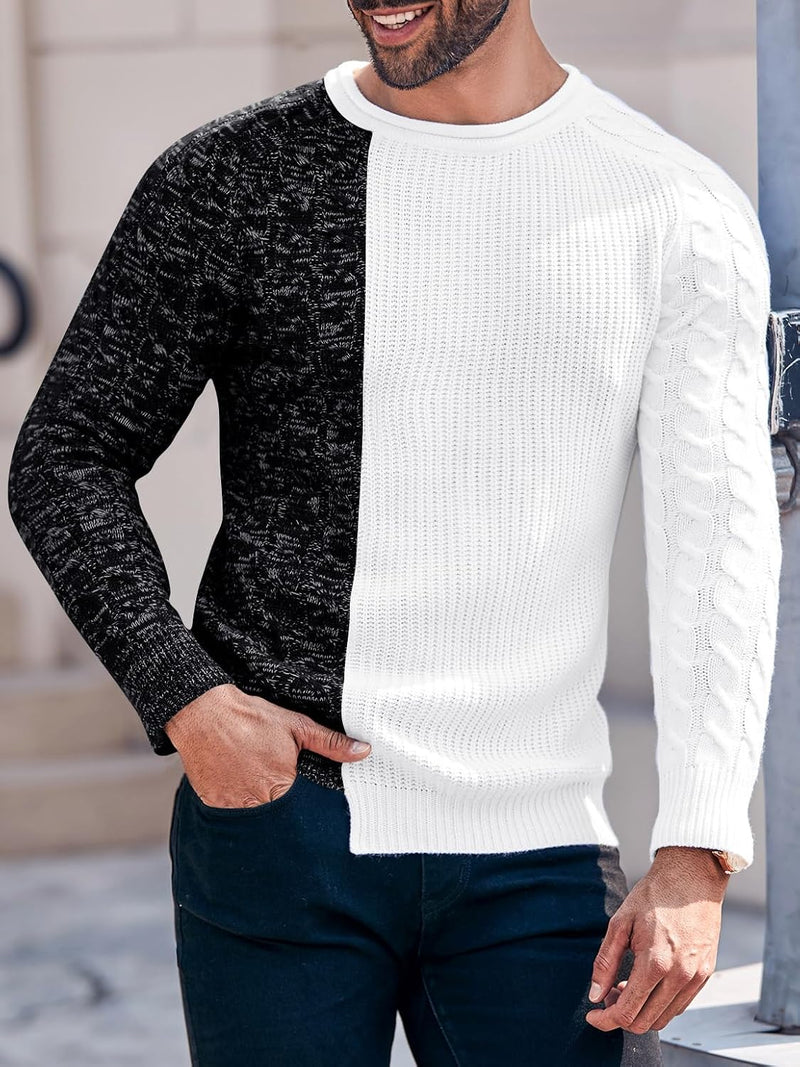 Cool Men's Sweater - Damian-White Grey-M-State of Style