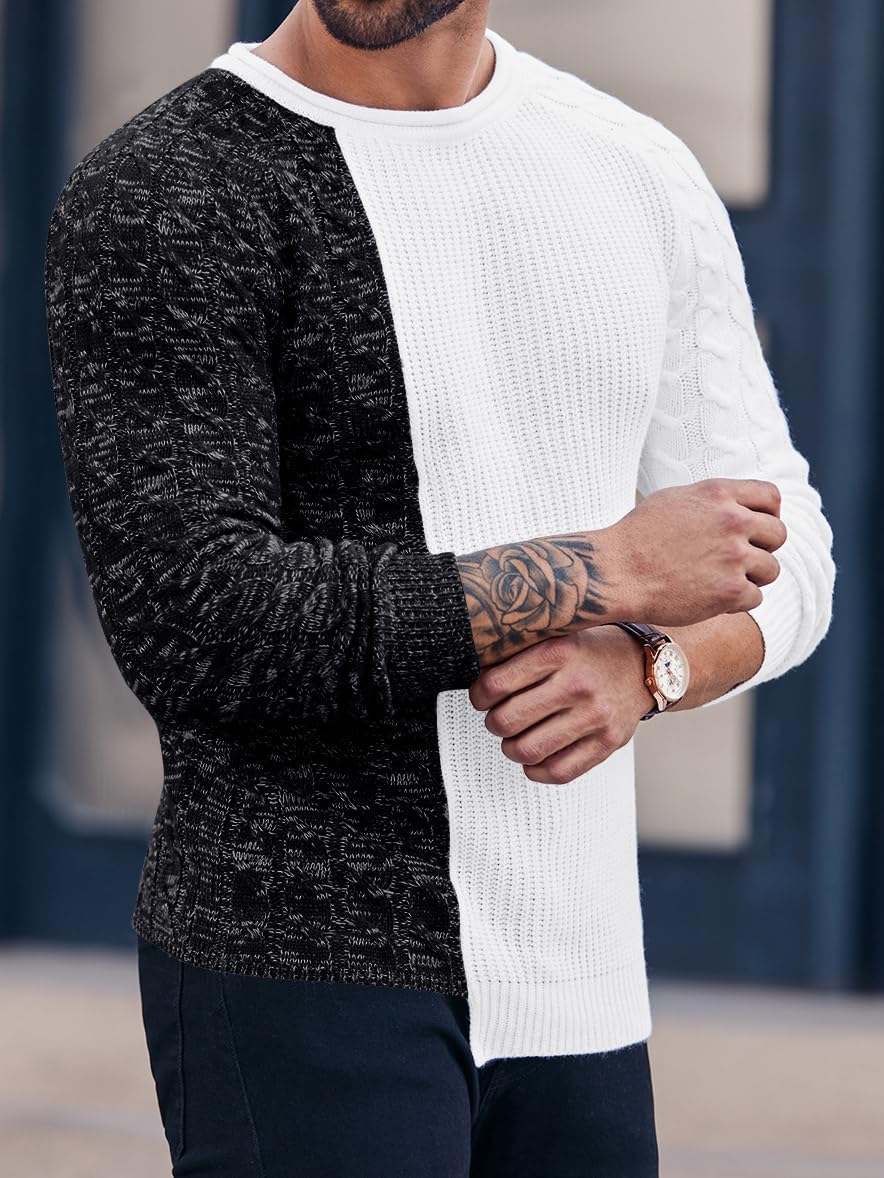 Cool Men's Sweater - Damian-White Grey-M-State of Style