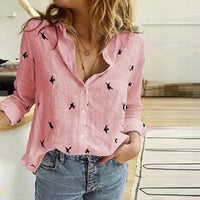 CoolBlouse | Leisure Blouse for Women-Pink (with birds)-S-State of Style
