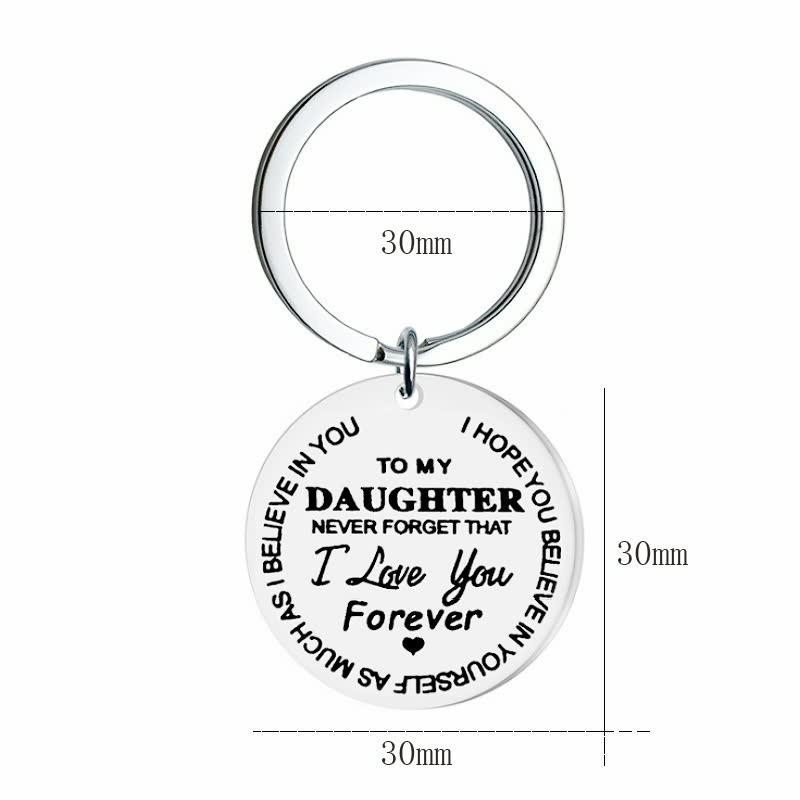 CoolHanger | Stainless Steel Keychain-Keychain A-Silver: Daughter-30mm-State of Style