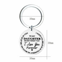 CoolHanger | Stainless Steel Keychain-Keychain A-Silver: Daughter-30mm-State of Style