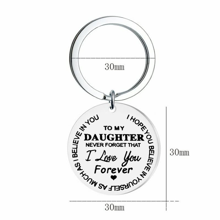 CoolHanger | Stainless Steel Keychain-Keychain A-Silver: Daughter-30mm-State of Style