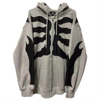 CoolHoodie | Hoodie for Women-Grey with Skeleton-S-State of Style