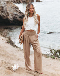 CoolPants | Women's Linen Pants-White-S-State of Style