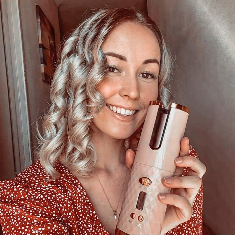 Cordless Curling Iron - CurlMate-Pink-State of Style