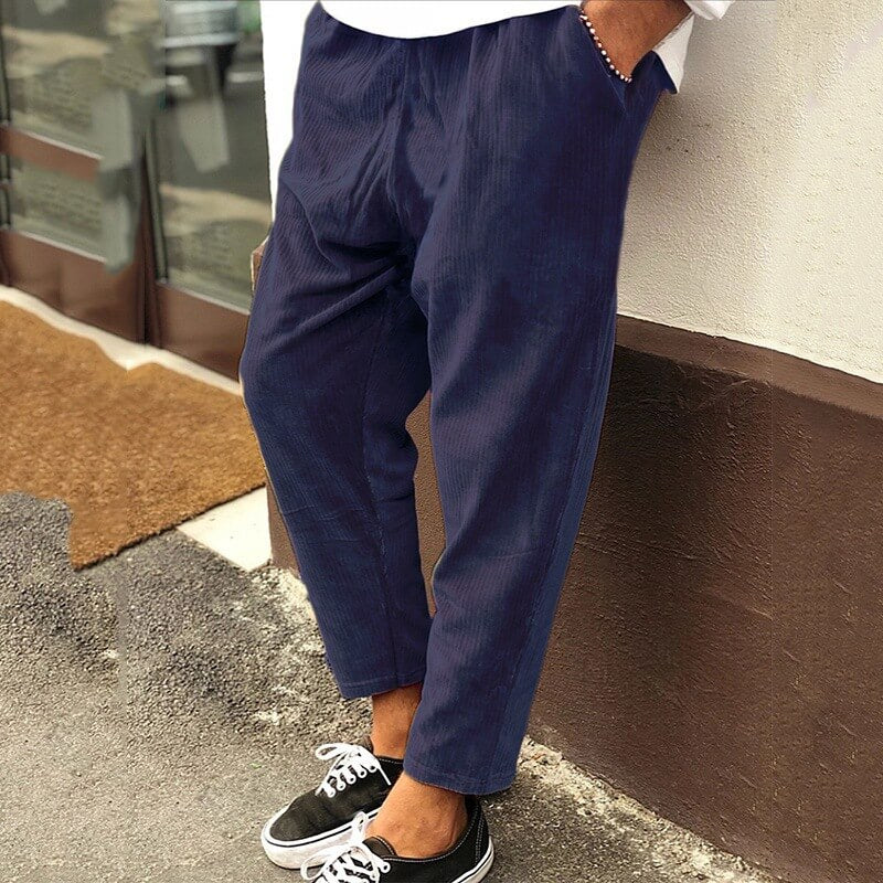 Corduroy Trousers for Men - Milan-Blue-XS-State of Style
