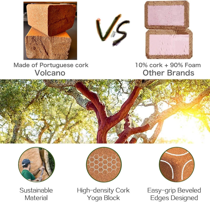 Cork Yoga Blocks – Natural, Non-Slip, Odourless (2-Pack)-State of Style