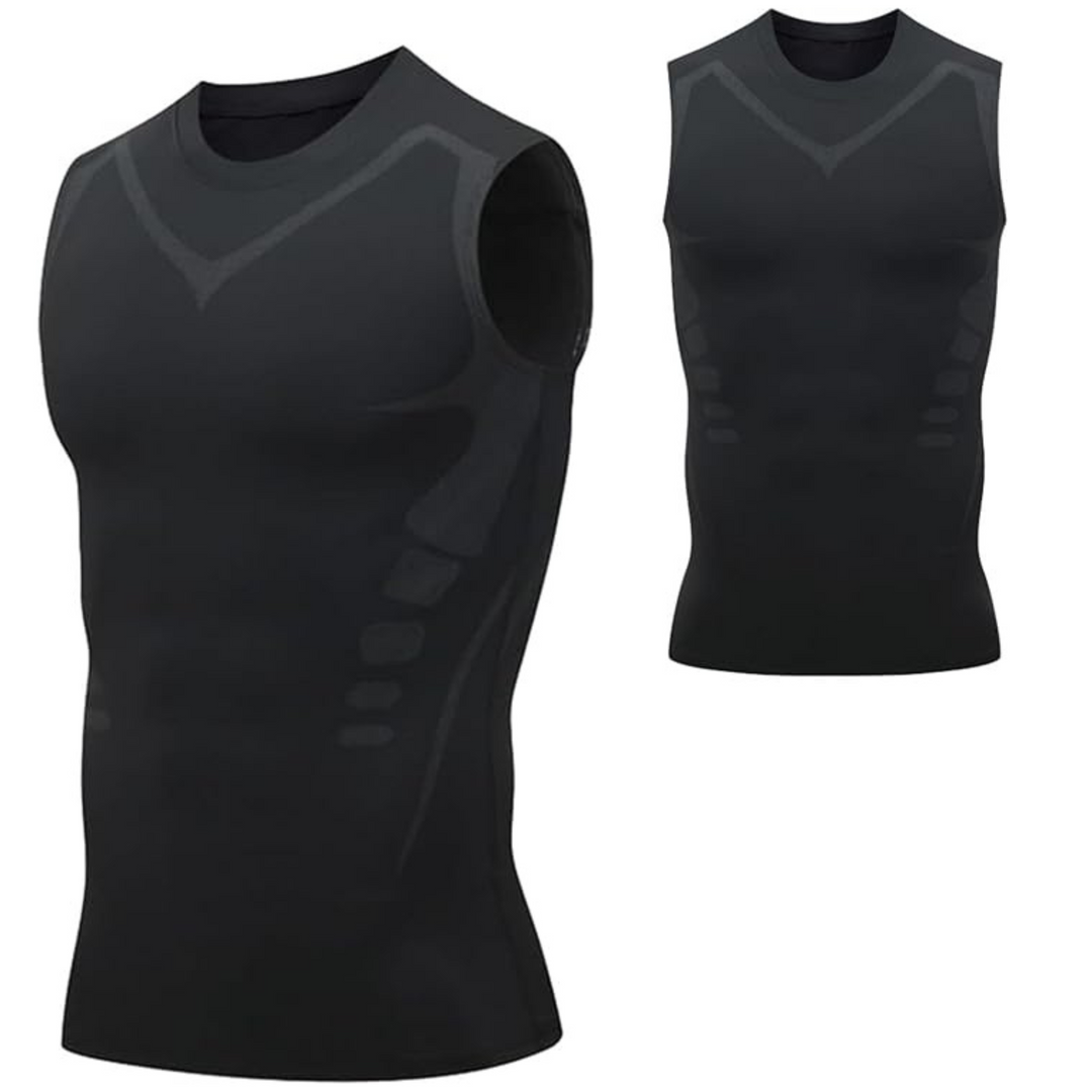 Corrective Dress Shirt – CoreForm Bodyshape-Black-S (50-70kg)-State of Style