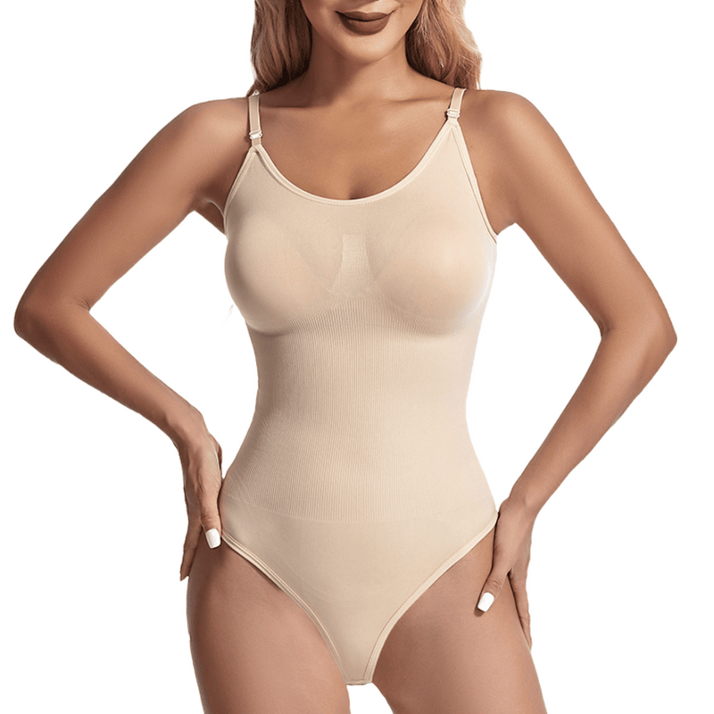 Corrective Seamless Bodysuit String – Aveline-Beige-S-State of Style