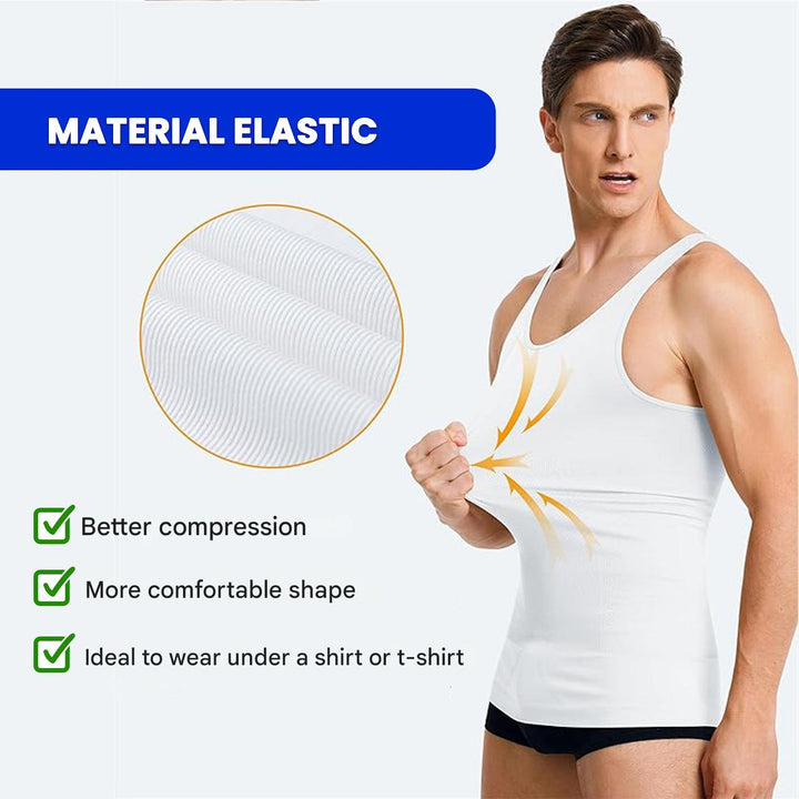 Corrective Shirt with Shaping Effect – Noah-Black-M (50-65kg)-State of Style