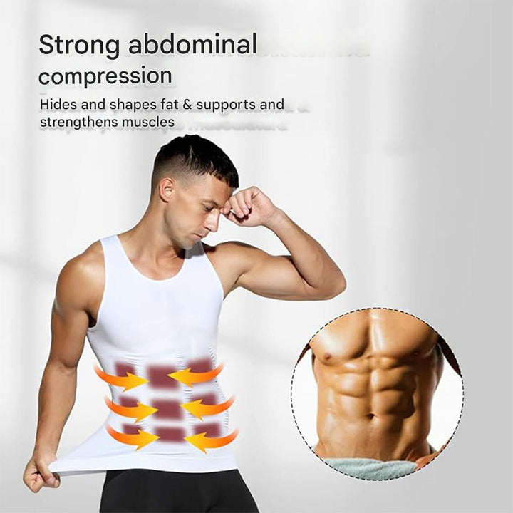 Corrective Shirt with Shaping Effect – Noah-Black-M (50-65kg)-State of Style