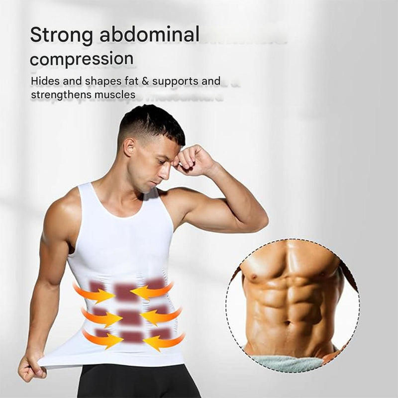 Corrective Shirt with Shaping Effect – Noah-Black-M (50-65kg)-State of Style