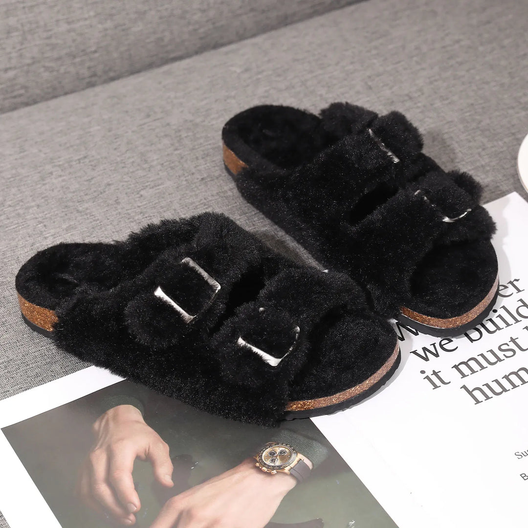 Corrie Winter Slippers | Comfortable and Warm-Black-5.0-State of Style