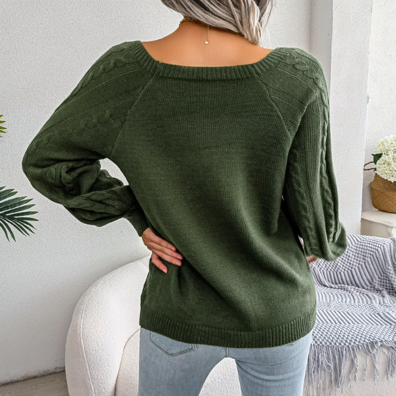 CorShirt | Comfortable Sweater for Women-Army Green-S-State of Style