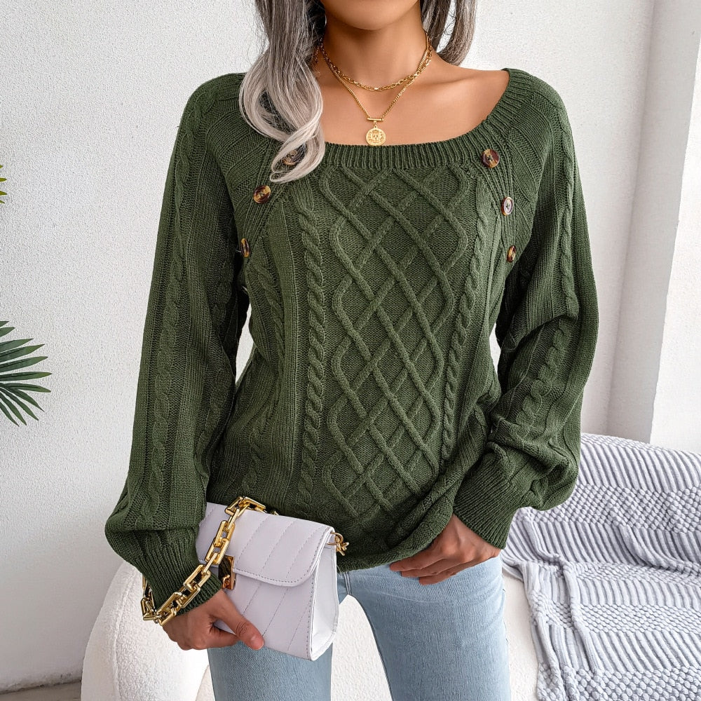 CorShirt | Comfortable Sweater for Women-Army Green-S-State of Style