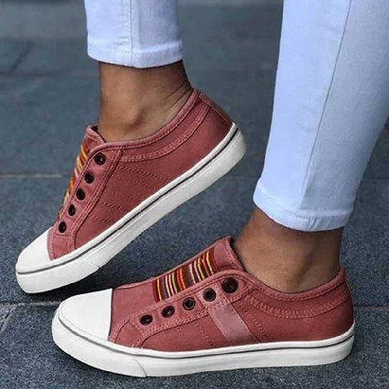 CorSneaks | Stylish Sneakers for Women-Red-4.5-State of Style
