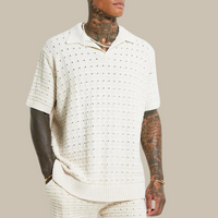 Cosmo Oversized Polo | Men’s Knitted Polo Shirt-White-M-State of Style