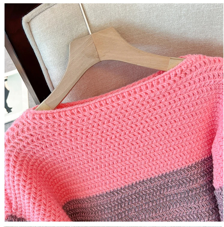 Cosy Plus Size Lazy Day Patch Colour Sweater-Green-L-State of Style