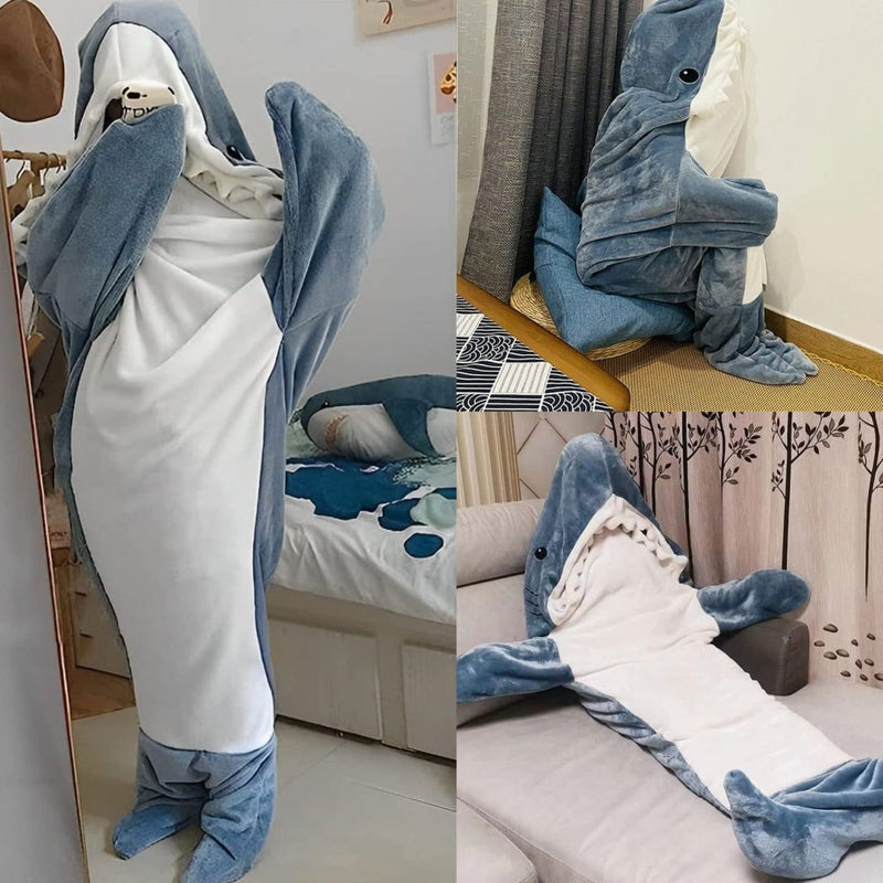 Cosy Shark Blanket Suit – Snuggly Wearable Sleeping Bag-One size fits most-State of Style